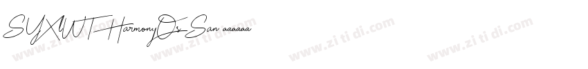 SYXlWT HarmonyOs San字体转换